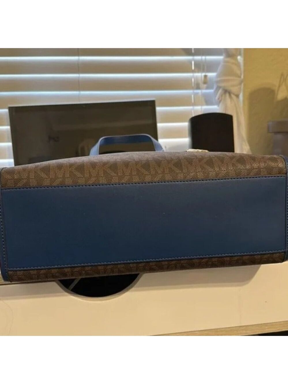 NEW Large Michael Kors Maple brown tote bag River Blue handles & shoulder strap - Picture 11 of 11